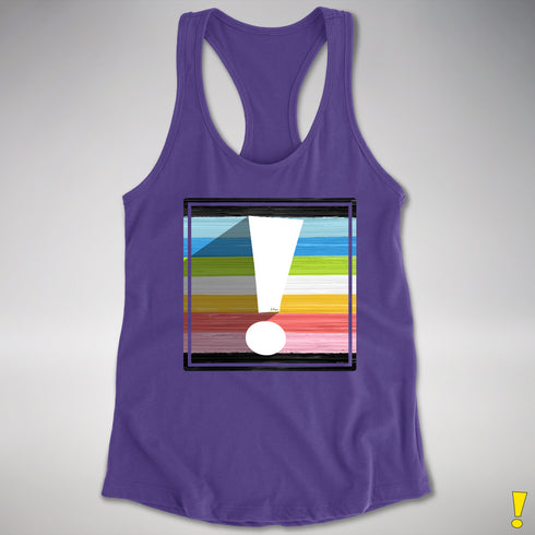 Queer Pride Flag Exclamation Point Racerback Tank